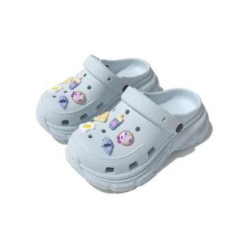 LATE TIME Women's Summer Eva Platform Height Increasing, Anti Collision Closed Toe Slippers