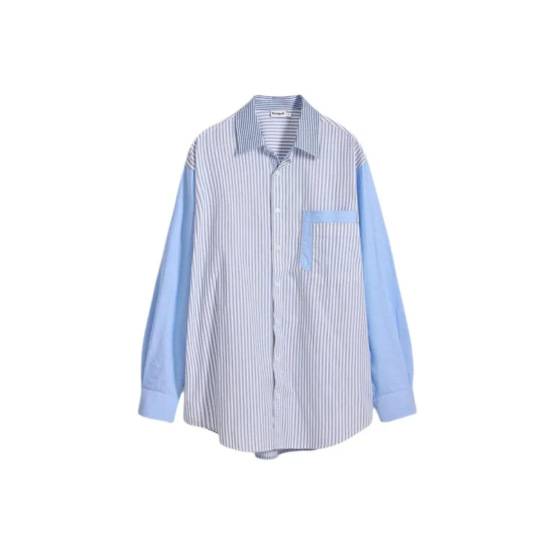 Desigual Shirts Men Aqua Blue-0
