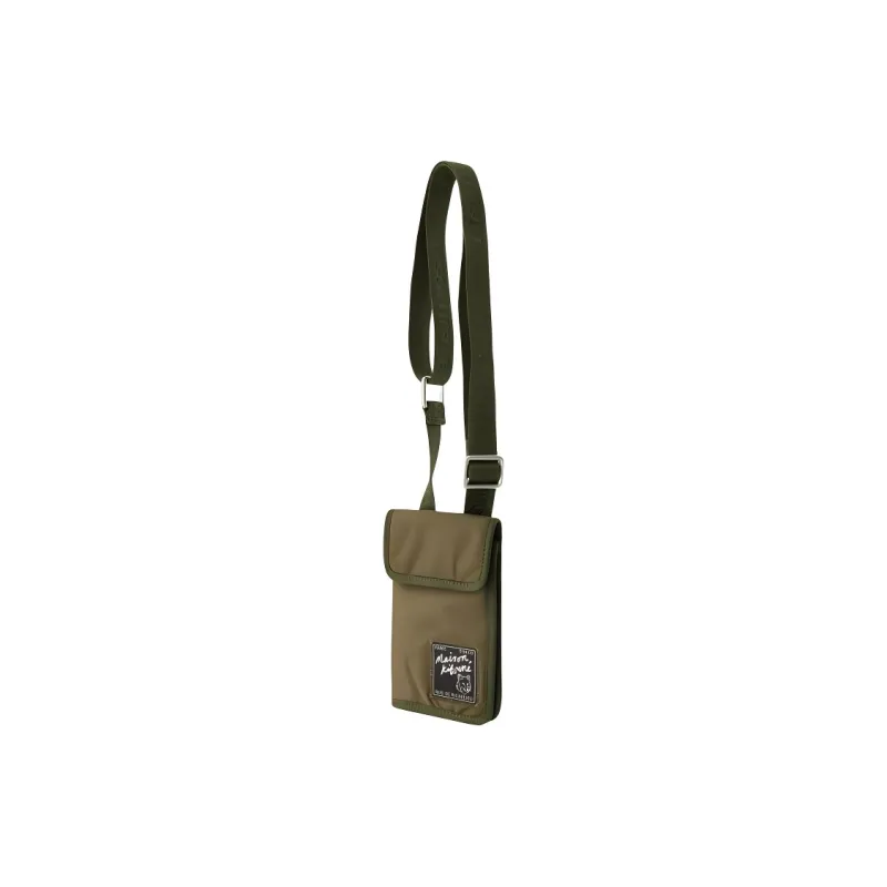 Maison Kitsune Polyamide Shoulder Bag, Crossbody Bag Regular Unisex Khaki Green-1