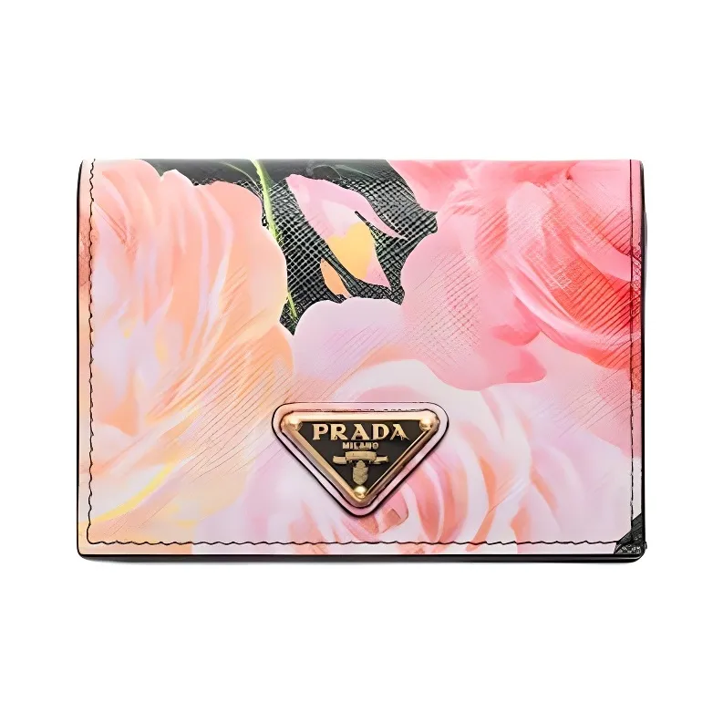 PRADA Leather Wallet Small Size Women's Multicolor-0