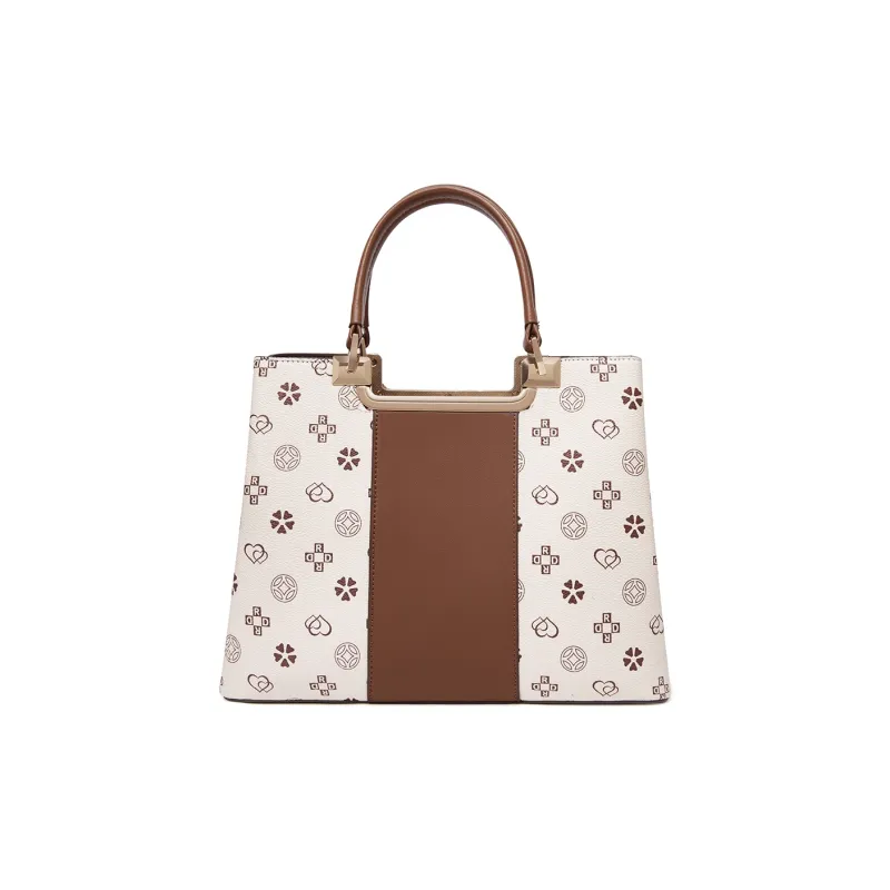 RED DRAGONFLY PVC Handbag Regular Unisex Coffee/Khaki-37