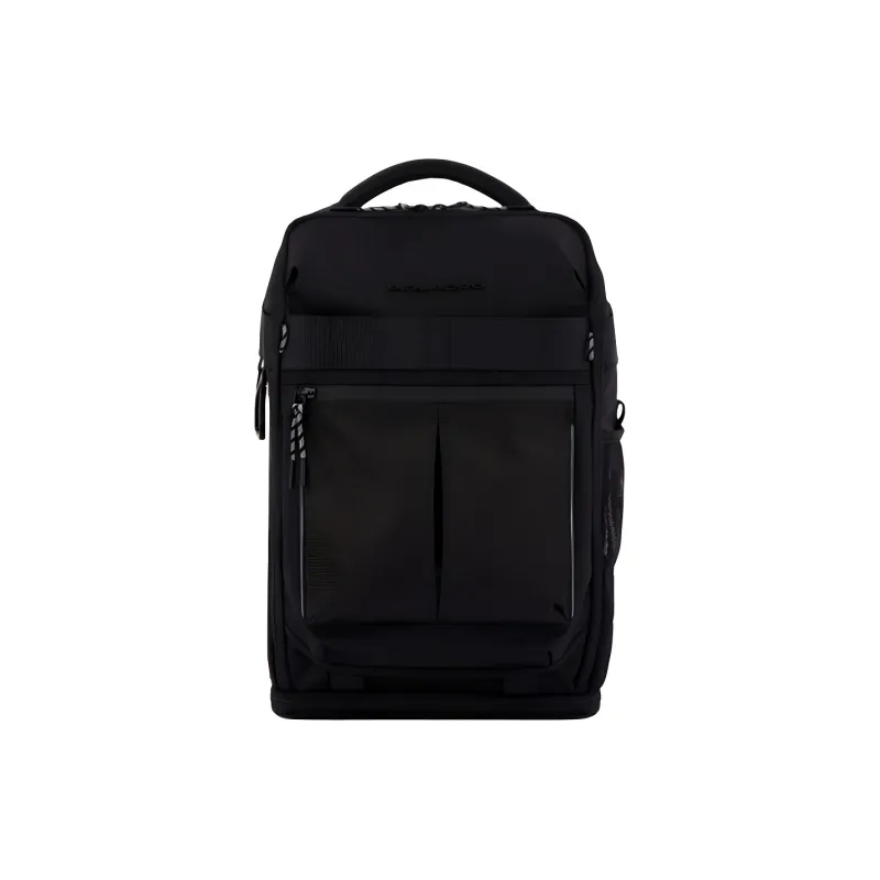 PIQUADRO Polyester Backpack Medium Size Unisex Black-0