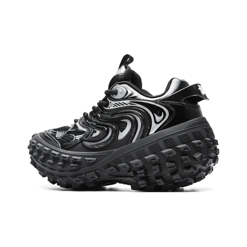 BLVCK PARIS Low Top Chunky Sneakers Unisex Black-3