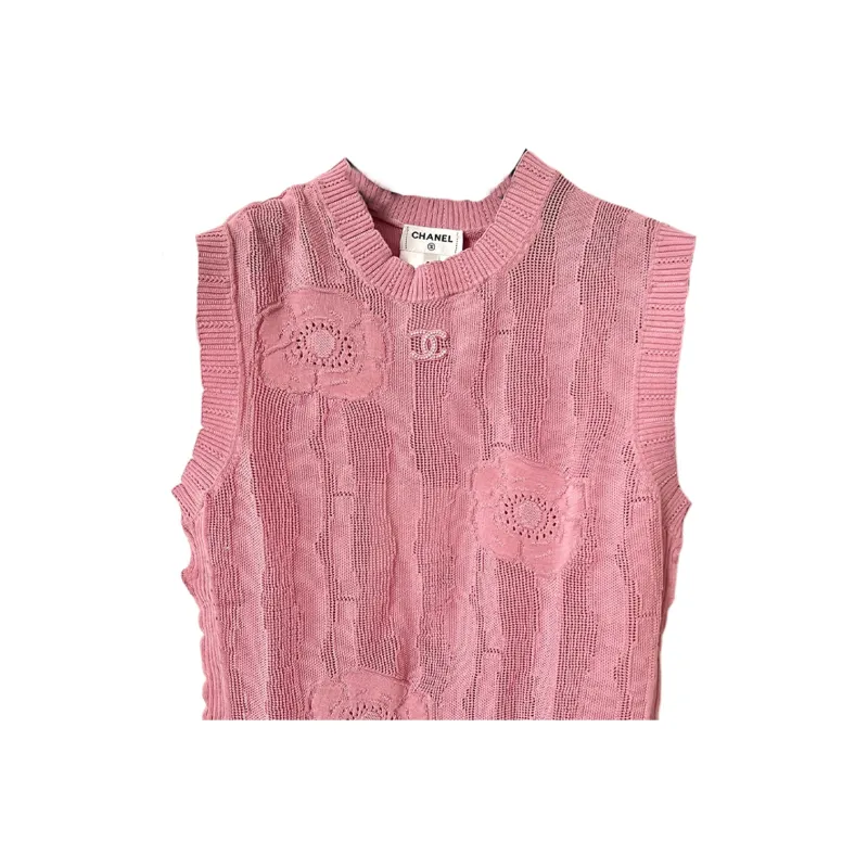 CHANEL SS23 Tank Top Women's Pink-3