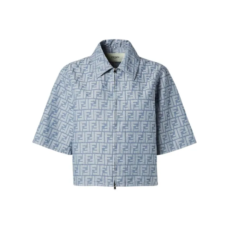 FENDI Jackets & Coats Men's Blue-0