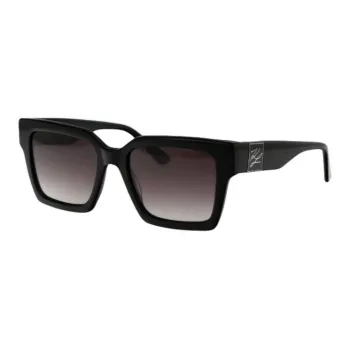 KARL LAGERFELD Acetate Square Sunglasses Unisex Black