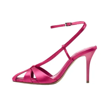ZARA Slim Heel High Heels 9cm Women's Rose Red