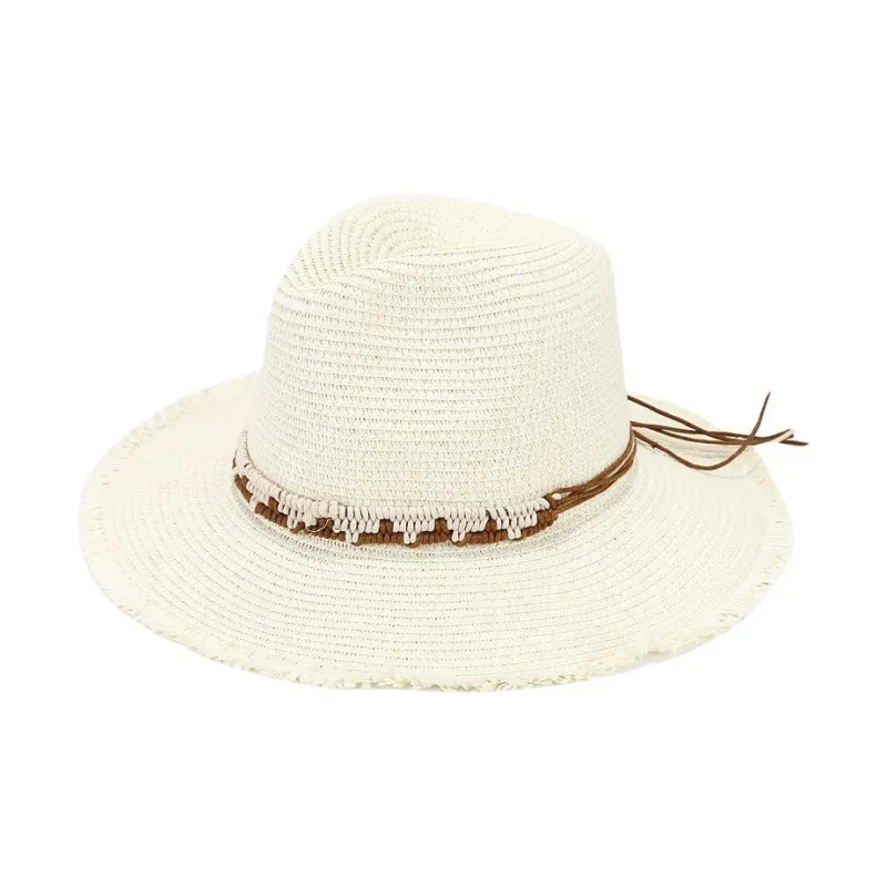 BOOLFEN Straw Woven Bucket Hats Unisex-2