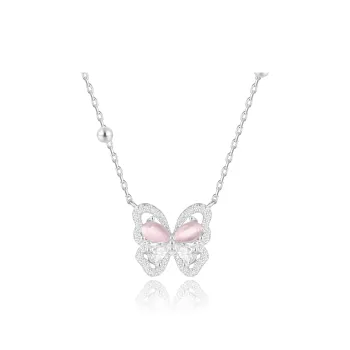 ZEGL Glass Cat Eye Jade Necklaces Women's