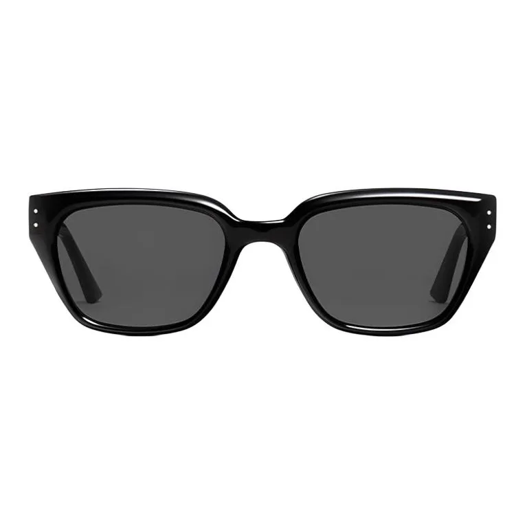 CAPONI Plate Frame Irregular Shape Sunglasses Unisex Black-1