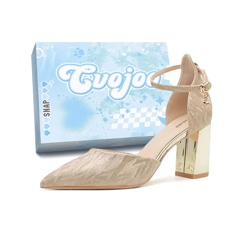 CVOJOO Chunky Heel High Heels 7cm Women's-6