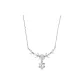 S999 Fine Silver-Floral Brocade Necklace (Moissanite Version)