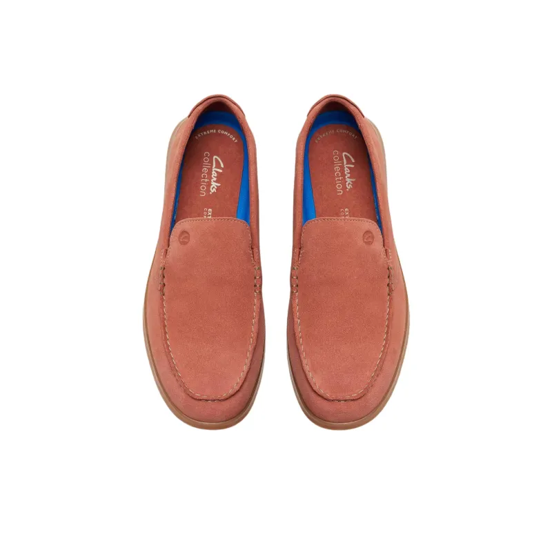 Clarks Flexway Step Loafers Men's Red-3