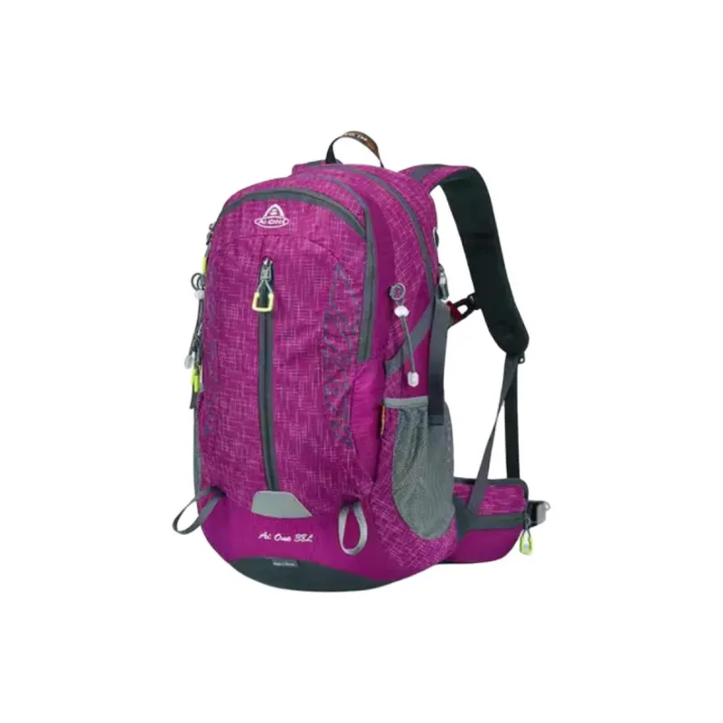 AIONE Mountaineering Bag Outdoor Bag Nylon 38L Rose Red Unisex-1