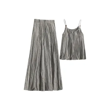 TOUCH Two Piece Skirt Sets Women's Gray