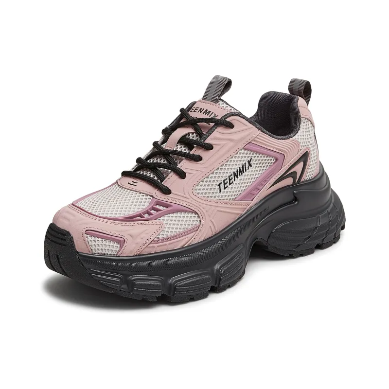 Teenmix Chunky Sneakers Women's Low Top Pink Purple-1