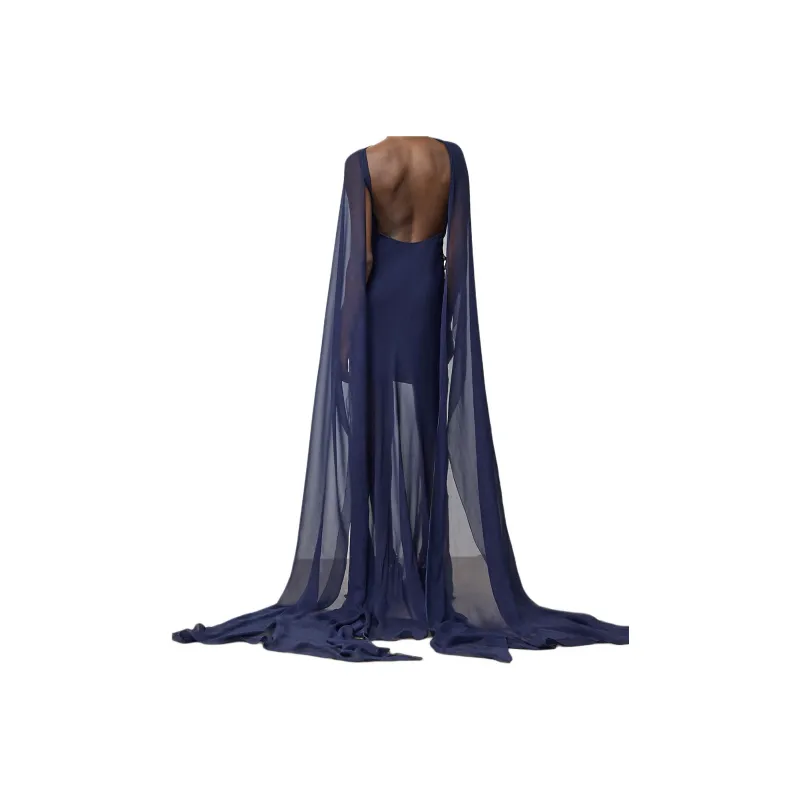 Ralph Lauren Collection Sheer Cape Evening Gown-2