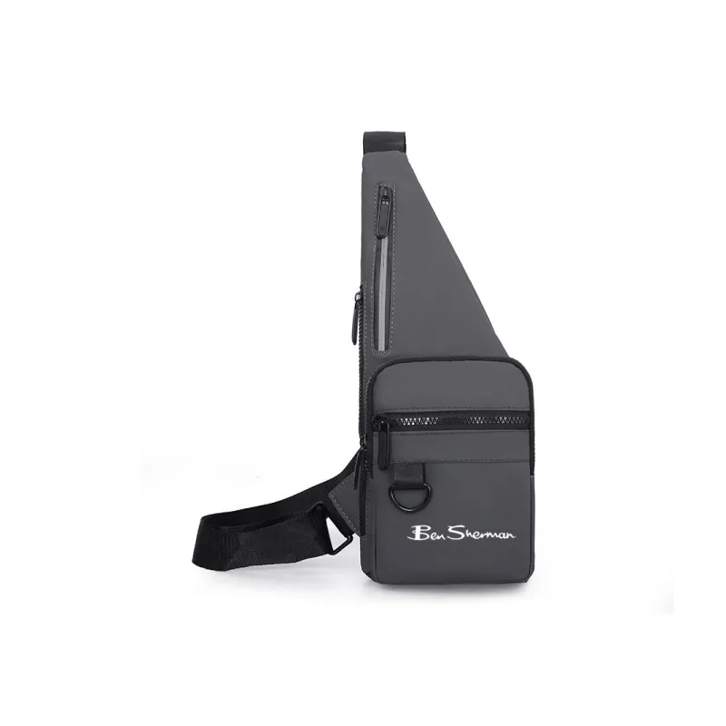 BEN SHERMAN Nylon Sling Bag Unisex Black/Gray/Green/Blue-5