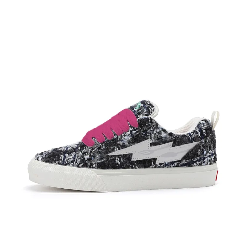 DUEPLAY Low Top Skateboard Shoes Unisex Black White-10