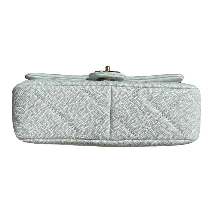 CHANEL Calfskin Shoulder Bag Mini Women's Light Blue-1