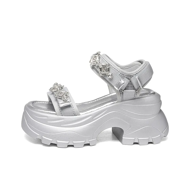 Golden Silk Rabbit One Strap Sandals Women's-8