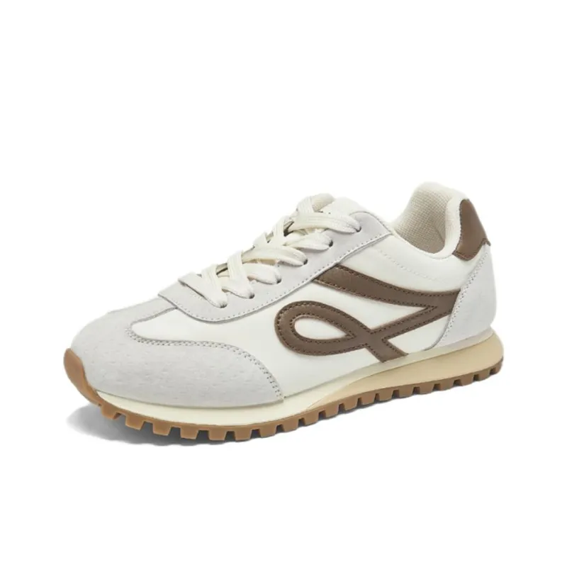 AGSDON Casual Shoes Women's Low Top Beige Brown/Pink/Yellow/Purple-1