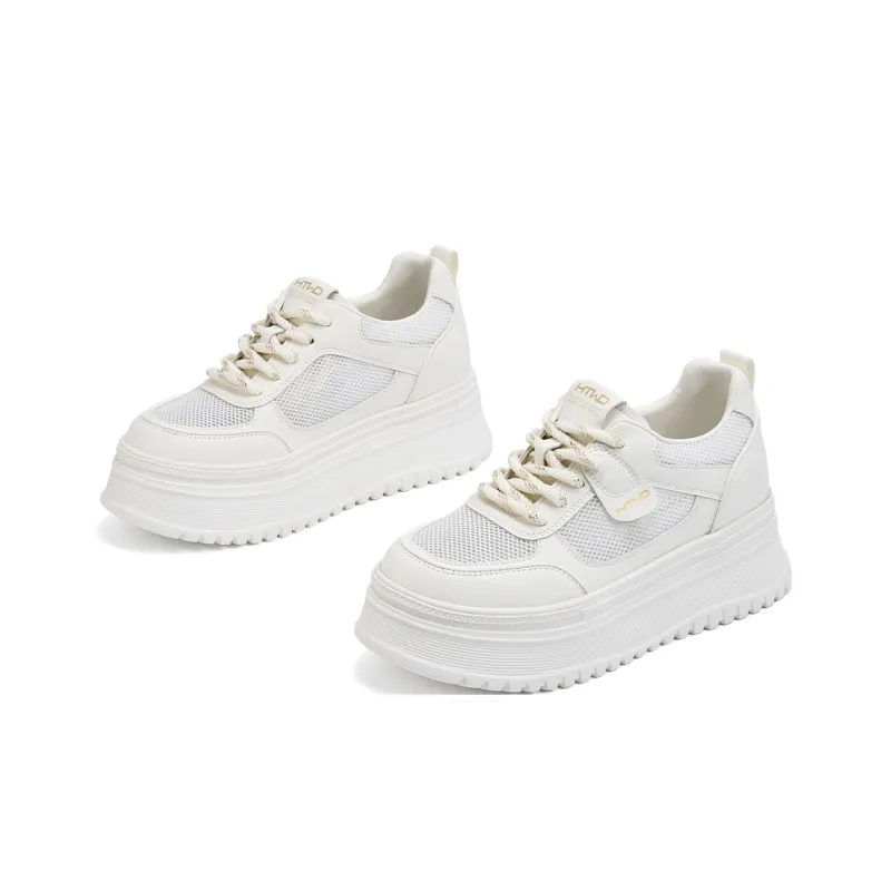 Hotwind Low Top Skateboard Shoes Women's Beige-2
