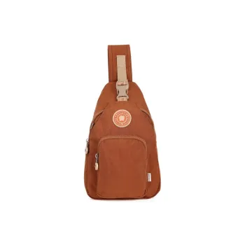 Dannybear Fabric Crossbody Bag Sling Bag Unisex Amber Tea Brown/Moonlight Silver Gray