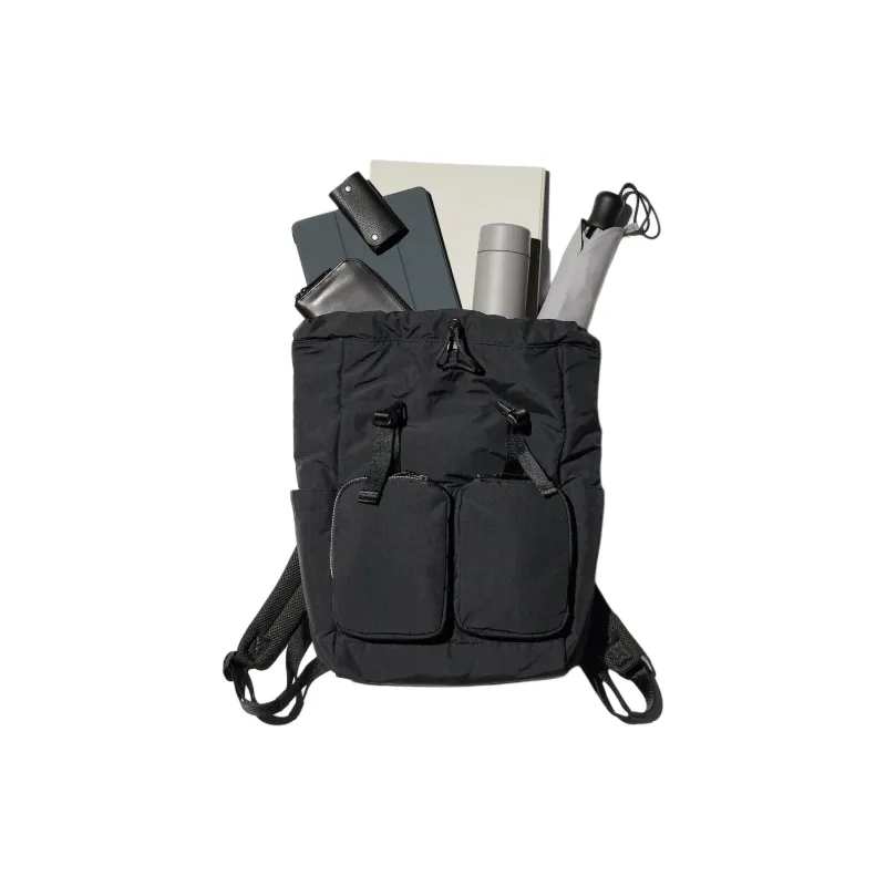 UNIQLO Nylon Backpack Unisex Black-4