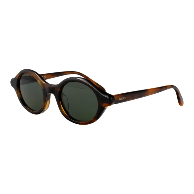LOEWE Plastic Oval Sunglasses Men's Brown-2