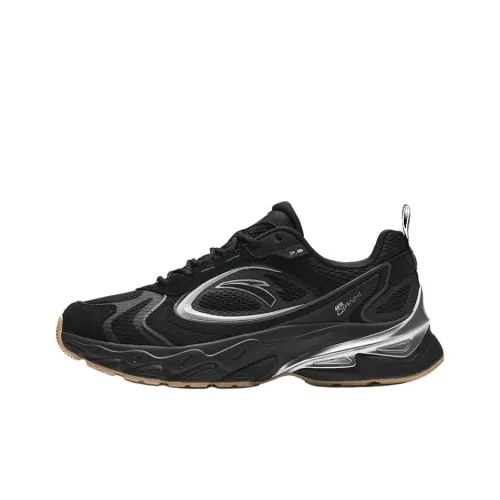 Anta Millennial Slip Resistant Low Top Casual Shoes Men's Black Silver