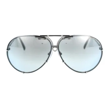 PORSCHE DESIGN Metal Aviator Sunglasses Men's Silver