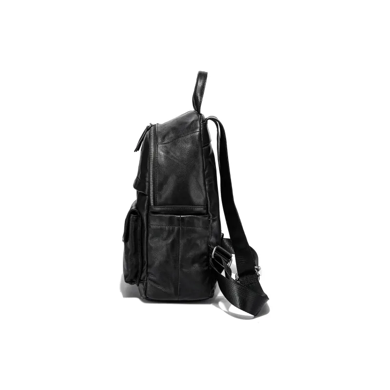 Ace Paul Cow Leather Backpack Unisex Black-2