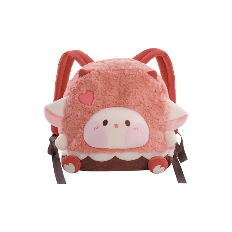 Holding Bamboo Polyester Backpack Medium Size Women's Pink-1