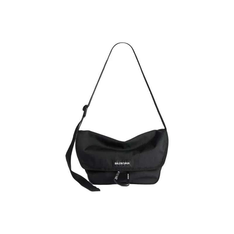Balenciaga Explorer Polyamide Messenger Bag, Crossbody Bag, Shoulder Bag Trumpets Men's Black-0