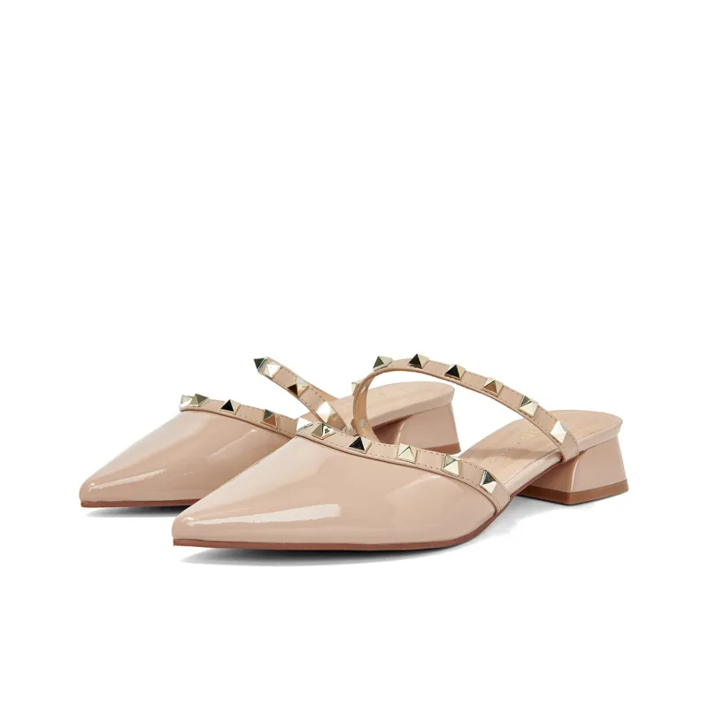 PT'SON Rubber Sole Quiet Closed Toe Slippers Women's-7