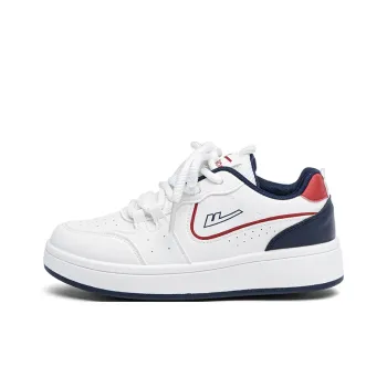 Warrior Cushioning, Abrasion Resistant, Height Increasing Low Top Skateboard Shoes Unisex White Dark Blue Red