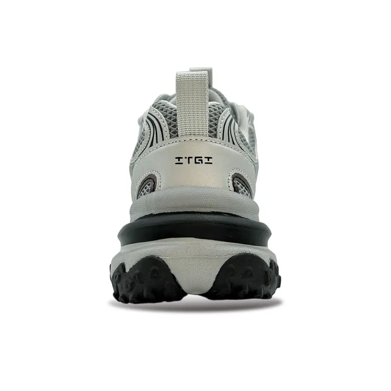 ITGI Height Increasing Slip Resistant Low Top Chunky Sneakers Unisex Dark Gray-3