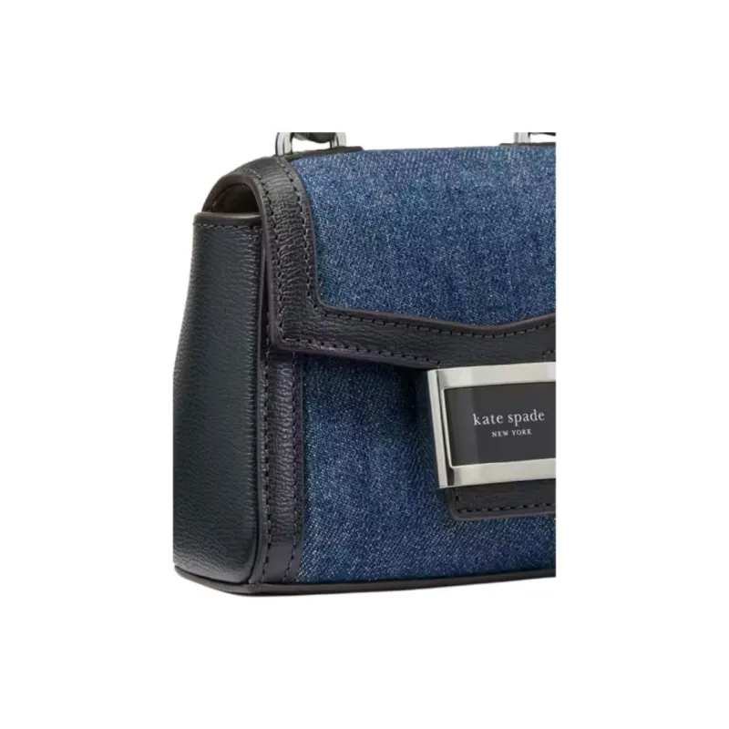 Kate Spade Katy Denim Shoulder Bag, Crossbody Bag, Handbag Trumpets Women's Winter Nights Are Numerous.-4