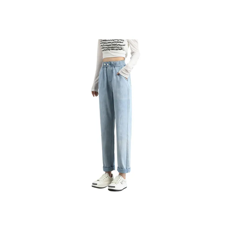 Tonlion Jeans Women's Moon White Blue-0