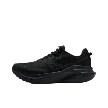 Saucony Anti Slip Wear Resistant Low Top Running Shoes Unisex Black