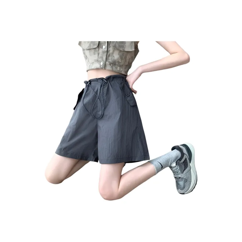 Tonlion Cargo Shorts Women's Dark Gray-1