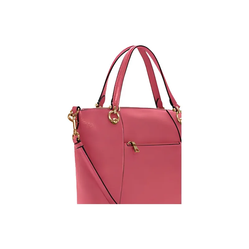 COACH Kacey Leather Shoulder Bag, Crossbody Bag, Dumpling Bag, Handbag Trumpets Women's Watermelon Red-4