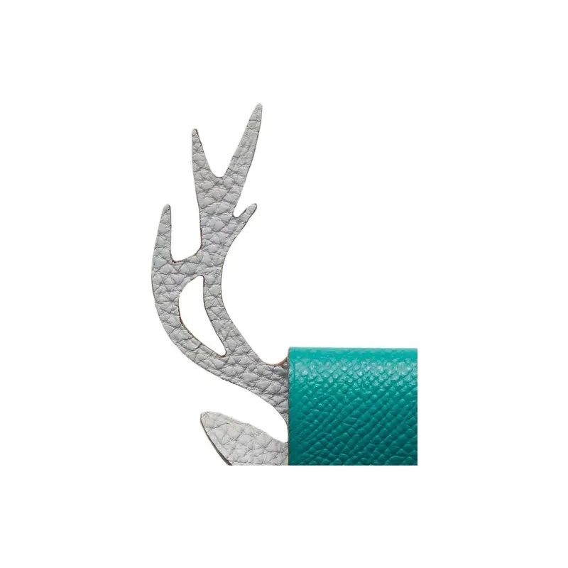 HERMES Calfskin Keychain Bag Accessory Women's Green-3