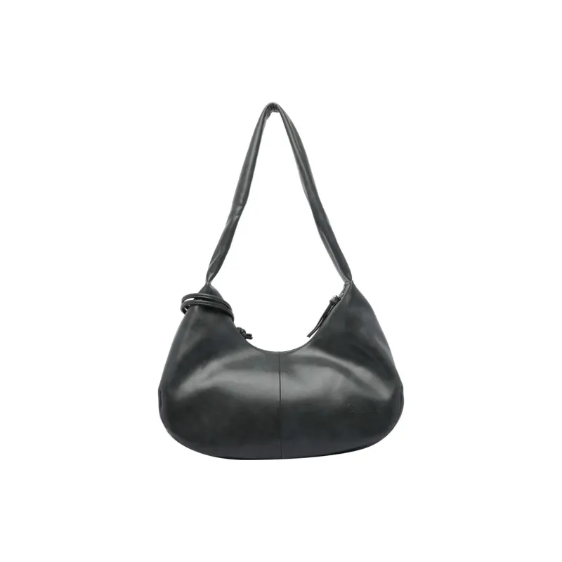 GANNI Calfskin Shoulder Bag Medium Size Women's Gray-2