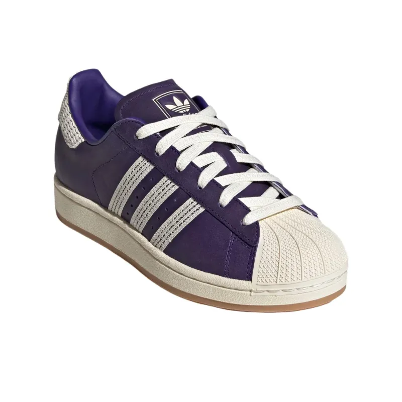 Adidas Originals Superstar 2 Anti Slip Wear Resistant Low Top Skateboard Shoes Women's Purple-2