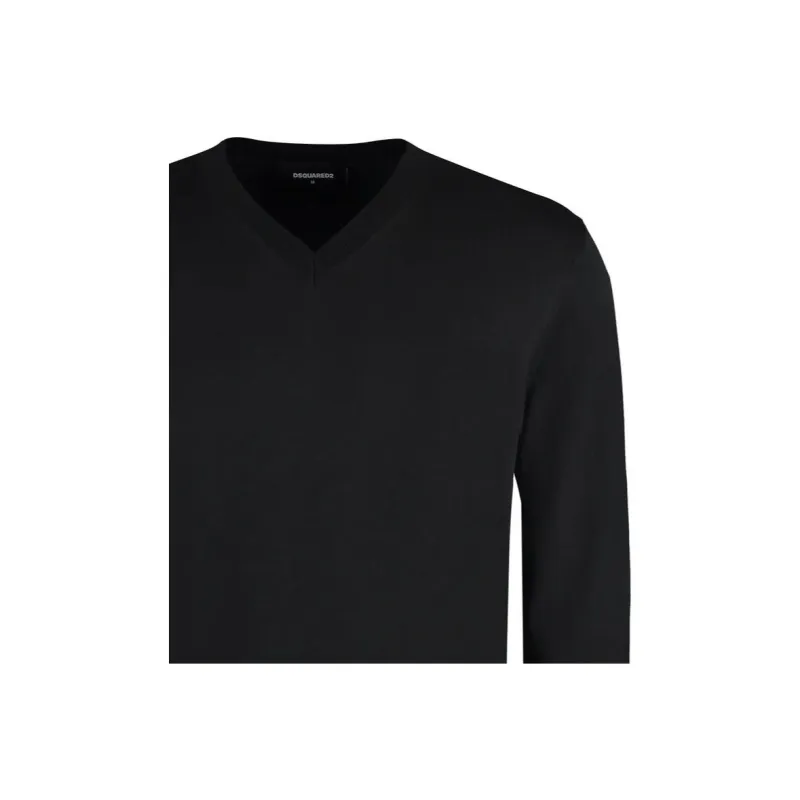 DSQUARED 2 V Neck Knitted Jumper-2