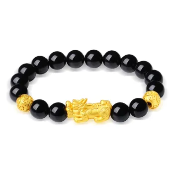 Seven Seven Silver Jewelry Natural Obsidian Jade Bracelets Unisex