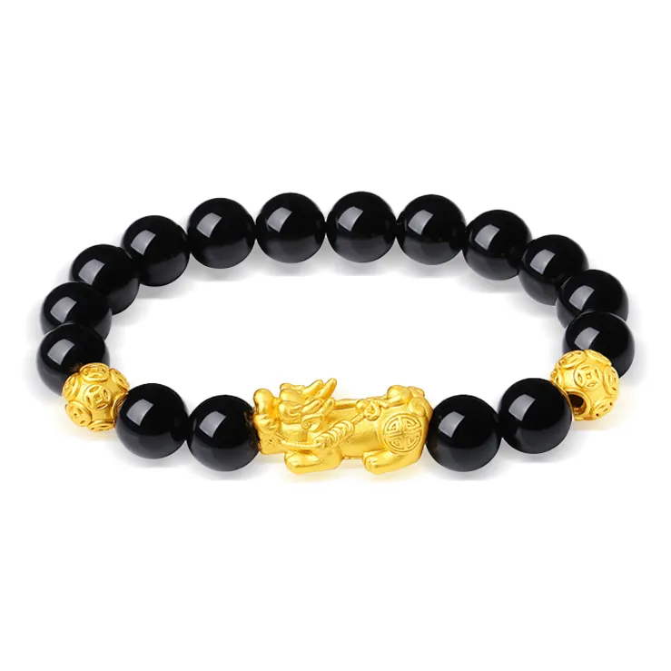 Seven Seven Silver Jewelry Natural Obsidian Jade Bracelets Unisex-0