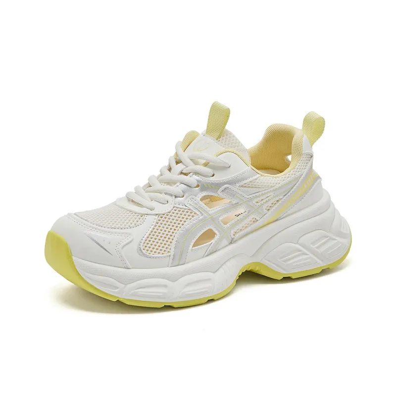 La Chapelle Abrasion Resistant Low Top Chunky Sneakers Women's Yellow-0